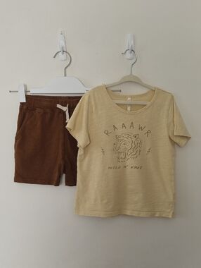 Rylee + Cru Matching Shorts and Tshirt Set 4-5 Years